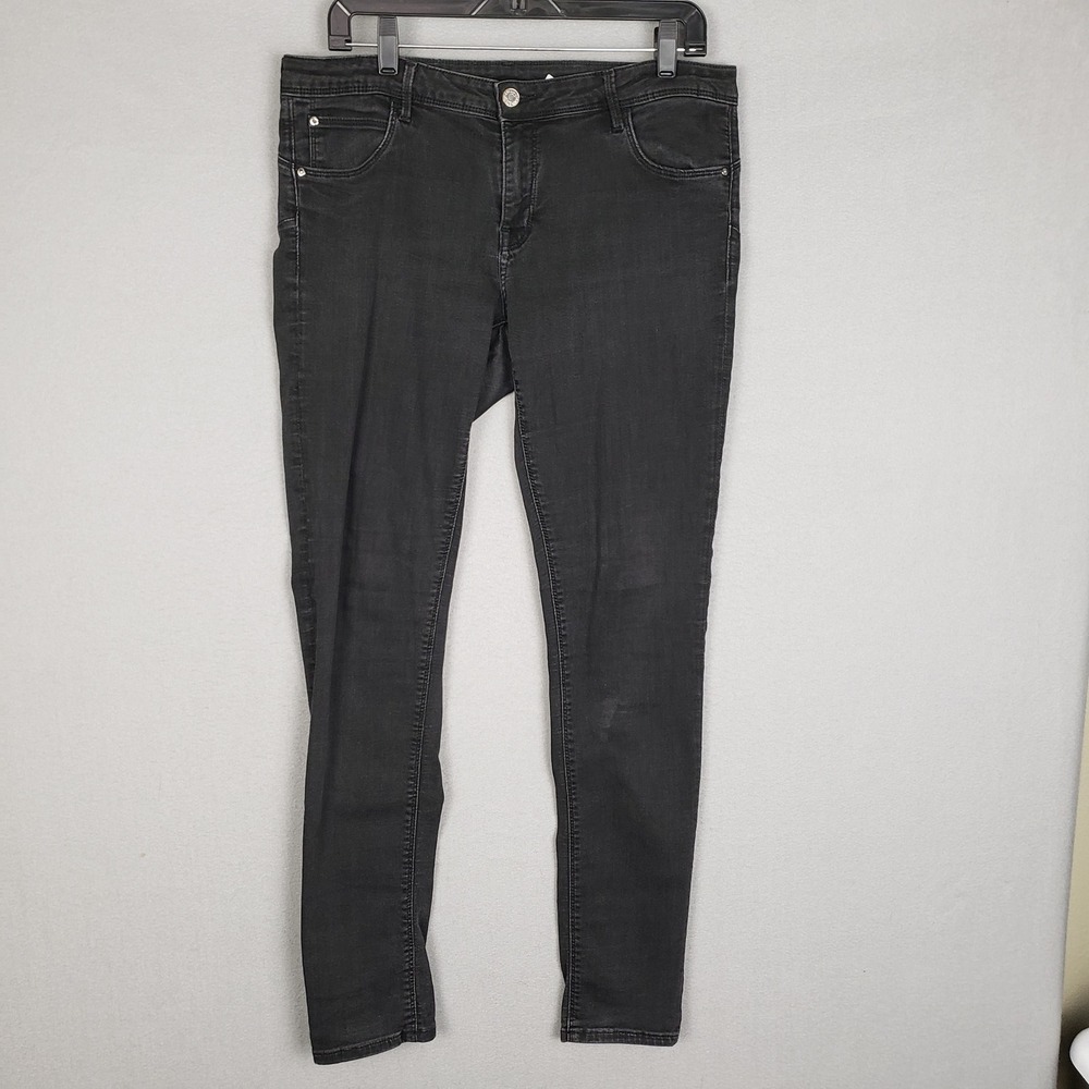 &Denim Size 33/32 Low‎ Waist Jegging Skinny Jeans Black Emo Alternative Punk